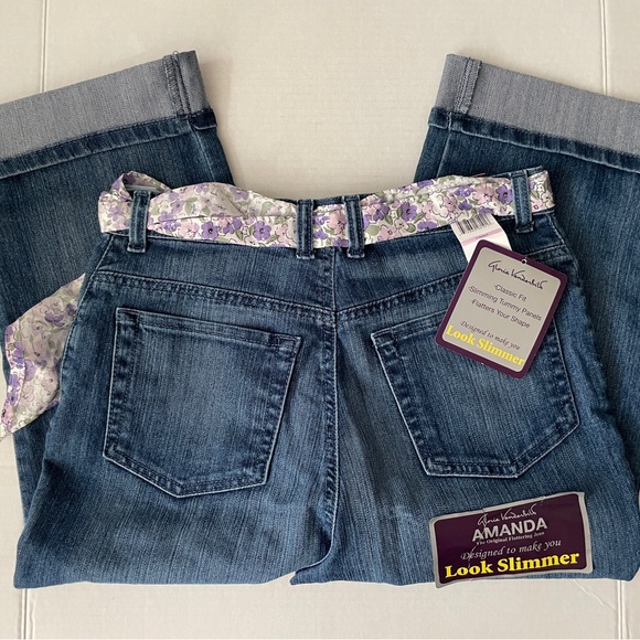 Gloria Vanderbilt Amanda Capris Blue Jean Stretch Denim Cropped Women's Size 6 - Picture 1 of 13